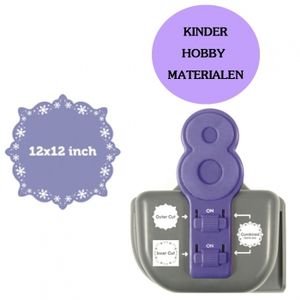 Knutsel pons machine Lucky 8 sneeuw patroon   -