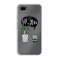 Hey you cactus: Google Pixel 3a Transparant Hoesje