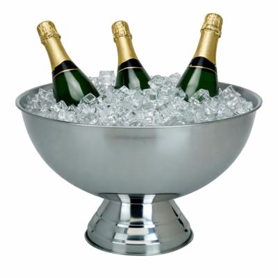Excellent Houseware Champagnekoeler - op voet - rvs - 39x24 cm