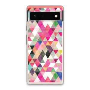 Gekleurde driehoekjes: Google Pixel 6 Transparant Hoesje
