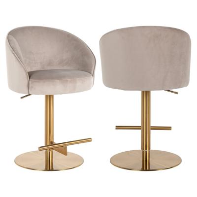 Bar/counter stoel Zabi Khaki Velvet