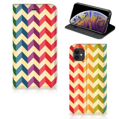 Apple iPhone 11 | Hoesje met Magneet | Zigzag Multi Color Apple iPhone 11 | Hoesje met Magneet | Zigzag Multi Color