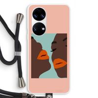 Orange lips: Huawei P50 Transparant Hoesje met koord