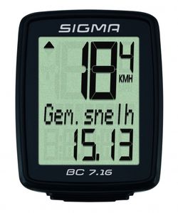 Sigma BC 7.16 Draadloze fietscomputer Zwart