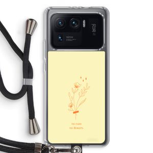 No rain no flowers: Xiaomi Mi 11 Ultra Transparant Hoesje met koord