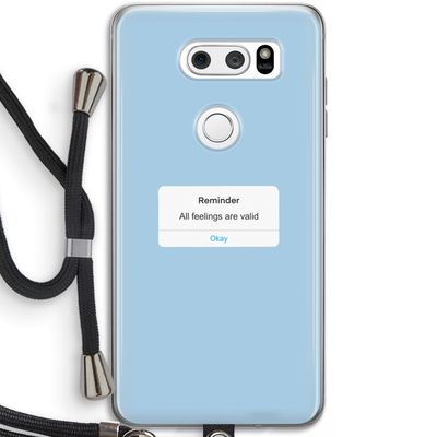 Reminder: LG V30 Transparant Hoesje met koord