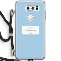 Reminder: LG V30 Transparant Hoesje met koord Reminder: LG V30 Transparant Hoesje met koord