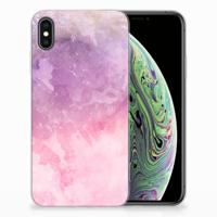 Smartphone hoesje Apple iPhone Xs Max Pink Purple Paint