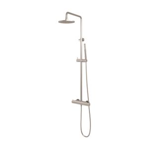 Regendouche Brauer Brushed Showerpipe Met Thermostaat 20 cm Geborsteld Nikkel Brauer