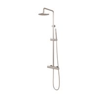 Regendouche Brauer Brushed Showerpipe Met Thermostaat 20 cm Geborsteld Nikkel Brauer