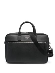 Emporio Armani pochette d'ordinateur à plaque logo - Noir