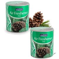 Geur gel Dennen geur - 2x - 95 gram - geur blikje - 6 x 7 cm - auto/interieurparfum/luchtverfrisser
