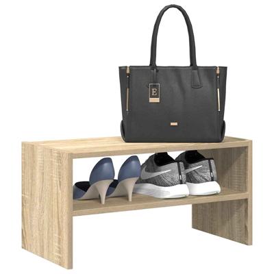 VidaXL Schoenenrek stapelbaar 60x30x30,5 cm sonoma eikenkleurig