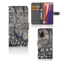Samsung Galaxy Note 20 | Telefoonhoesje | Met pasjeshouder | Krokodillenprint