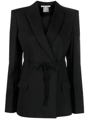 Nensi Dojaka blazer croisé à taille ceinturée - Noir