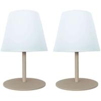 Set van 2 draadloze tafellampen - LUMISKY - TWINS - Crème - H16 cm - LED