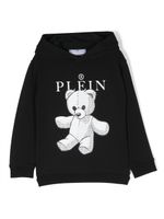 Philipp Plein Junior hoodie à logo imprimé - Noir - thumbnail