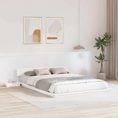Bedframe Wit 150 x 200 cm Hout