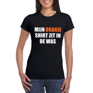 Mijn oranje shirt zit in de was t-shirt zwart dames