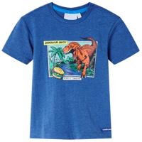VidaXL Kindershirt 128 gemêleerd donkerblauw