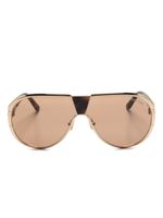 TOM FORD Eyewear lunettes de soleil Vicenzo à monture pilote - Marron - thumbnail