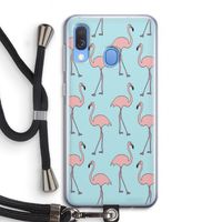 Anything Flamingoes: Samsung Galaxy A40 Transparant Hoesje met koord
