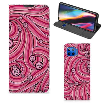 Motorola Moto G 5G Plus | Bookcase | Swirl Pink