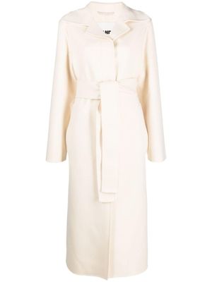 Jil Sander manteau en cachemire à taille ceinturée - Tons neutres
