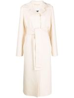 Jil Sander belted single-breasted cashmere coat - Tons neutres - thumbnail