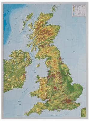 Reliëfkaart Great Britain & Ireland - Groot Brittannië & Ierland | GeoRelief