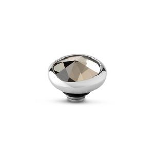 Melano Twisted Cloud Steentje Champagne Zilver