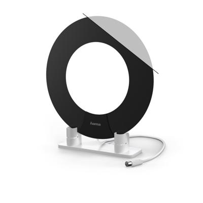 Hama dvb-t/dvb-t2 kamerantenne performance 45 ring-design actief wit