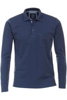 Redmond Casual Regular Fit Polo shirt blauw, Effen