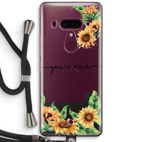 Zonnebloemen: HTC U12+ Transparant Hoesje met koord