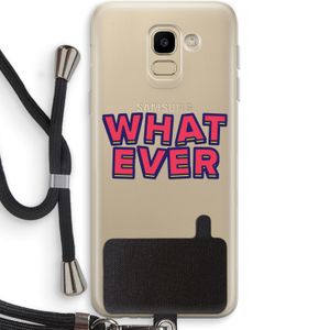 Whatever: Samsung Galaxy J6 (2018) Transparant Hoesje met koord
