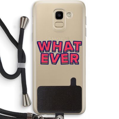 Whatever: Samsung Galaxy J6 (2018) Transparant Hoesje met koord
