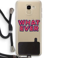 Whatever: Samsung Galaxy J6 (2018) Transparant Hoesje met koord