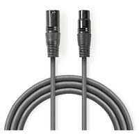 Nedis XLR 3 pins male-female kabel 10m