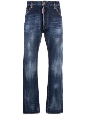 DSQUARED2 jean droit à taille basse - Bleu