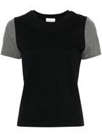 Claudie Pierlot t-shirt en coton à design bicolore - Noir