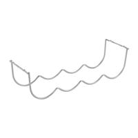 Metaltex Flessenhouder 41x12x11 cm Zilver