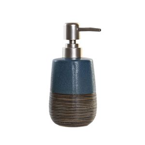 Zeeppompje/dispenser polystone marine blauw 16 cm