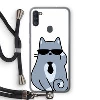 Cool cat: Samsung Galaxy A11 Transparant Hoesje met koord