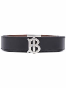 Burberry ceinture en cuir réversible à boucle logo - Noir