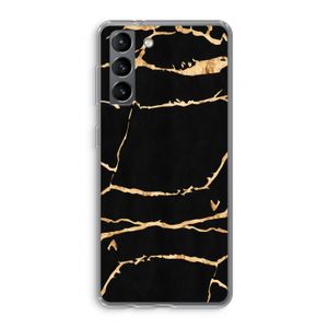 Gouden marmer: Samsung Galaxy S21 Transparant Hoesje