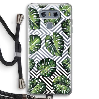 Geometrische jungle: LG G6 Transparant Hoesje met koord