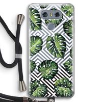 Geometrische jungle: LG G6 Transparant Hoesje met koord