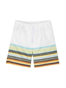 Missoni Kids short de bain à imprimé chevrons - Blanc