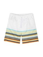 Missoni Kids short de bain à imprimé chevrons - Blanc