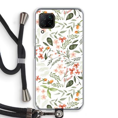 Sweet little flowers: Huawei P40 Lite Transparant Hoesje met koord